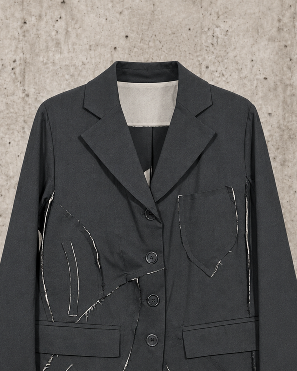 Blazer patchwork antracita Manesera – vista 5 de 8