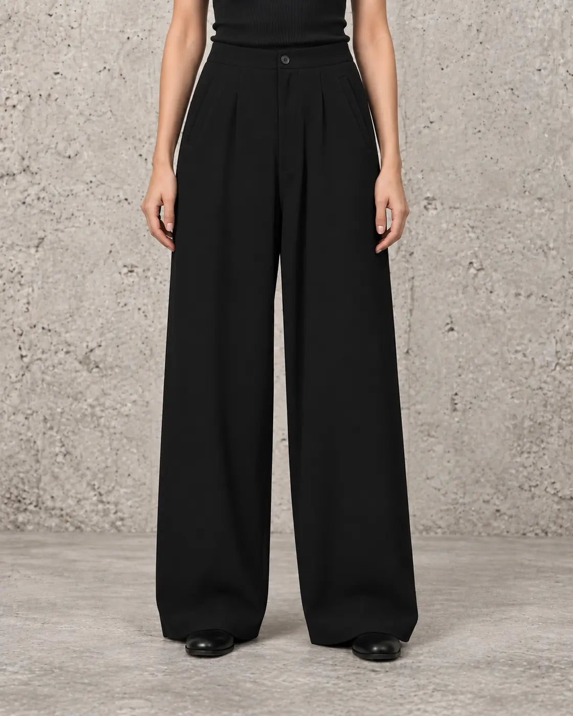 Pantalón sastre negro Manesera