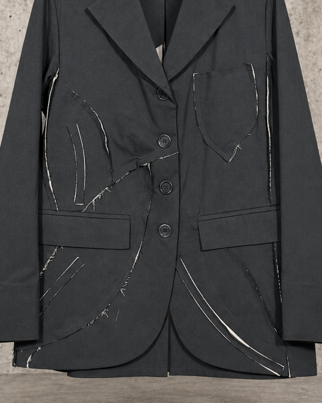 Blazer patchwork antracita Manesera – vista 7 de 8