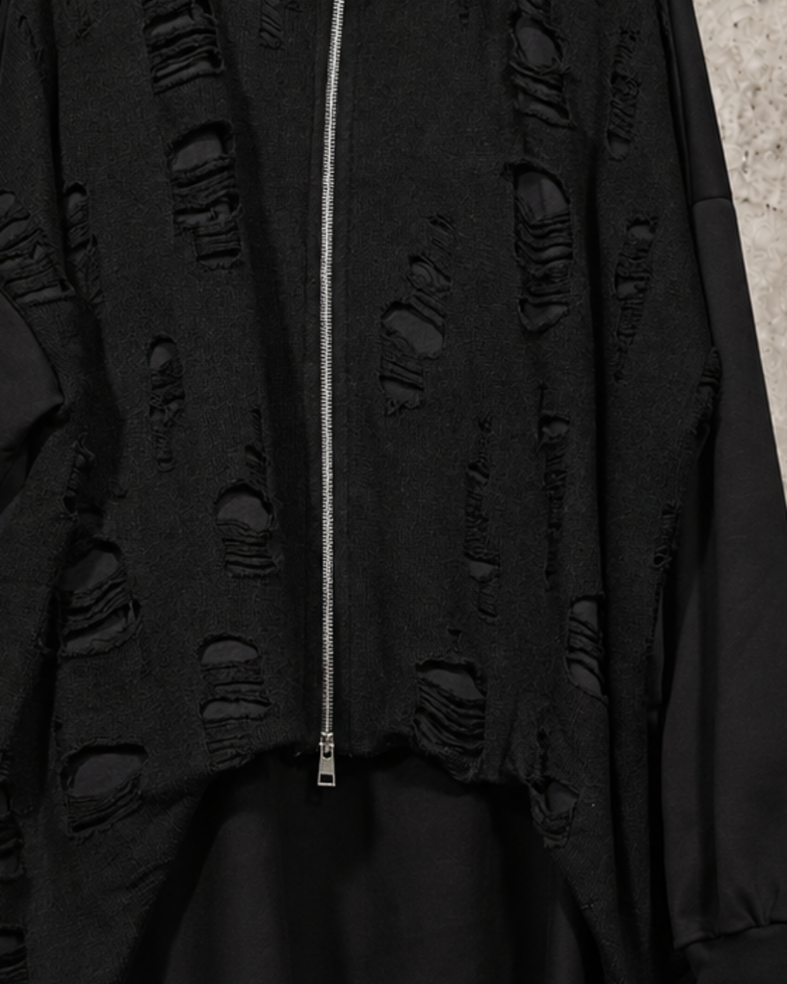 Cárdigan oversize negro La Haine – vista 7 de 8