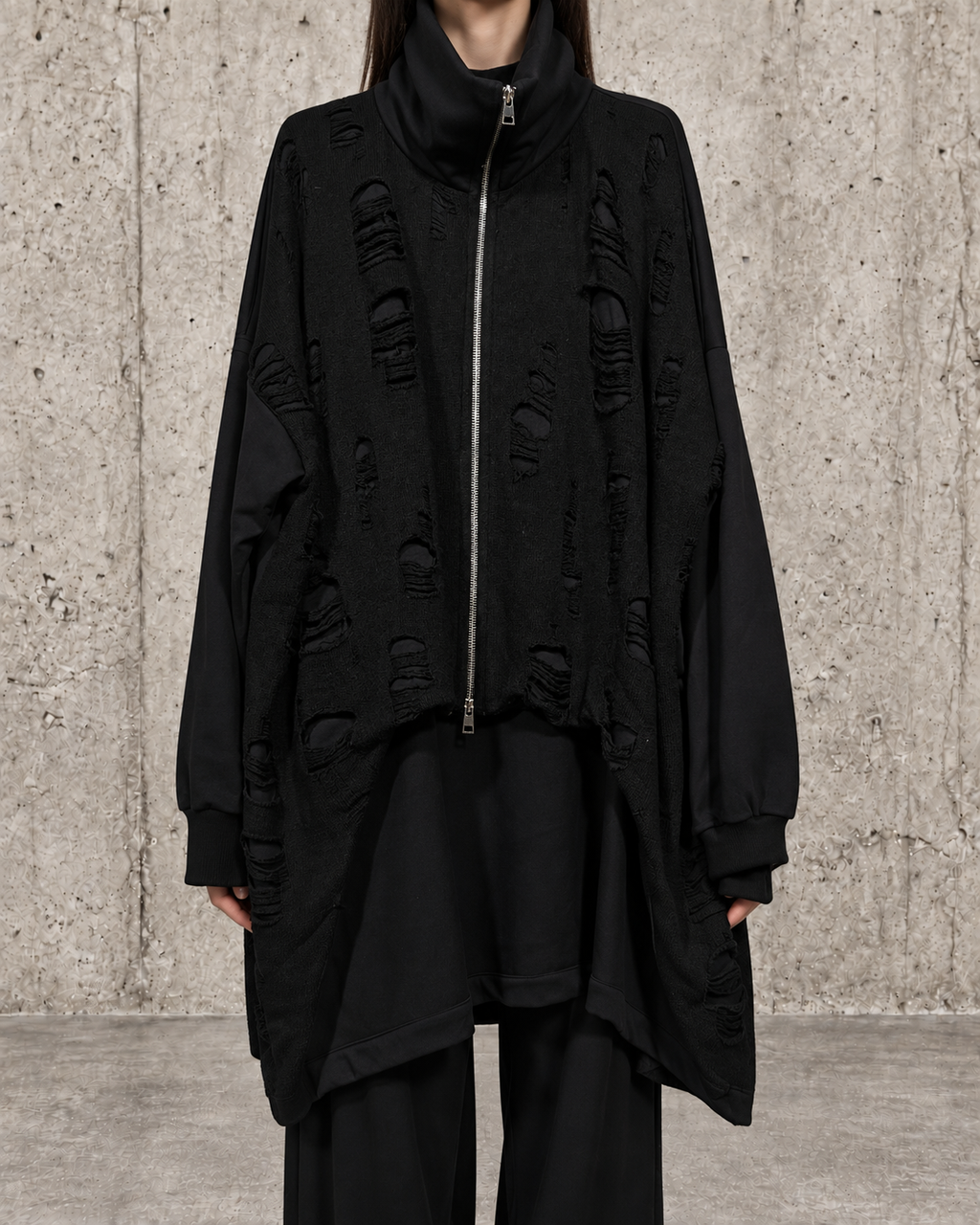 Cárdigan oversize negro La Haine