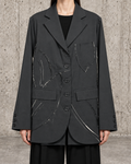 Blazer patchwork antracita Manesera
