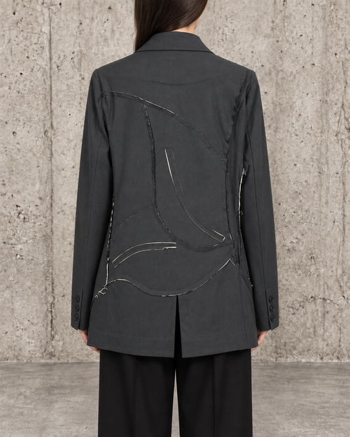 Blazer patchwork antracita Manesera – vista 2 de 8