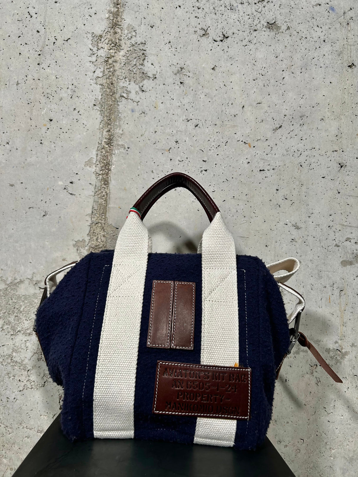 Bolso Aviator's Kit Bag azul Manikomio Design