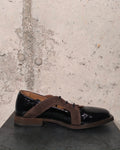 Zapato de cordones negro y marrón Nemonic