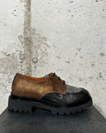 Zapato de cordones bronce y negro Nemonic