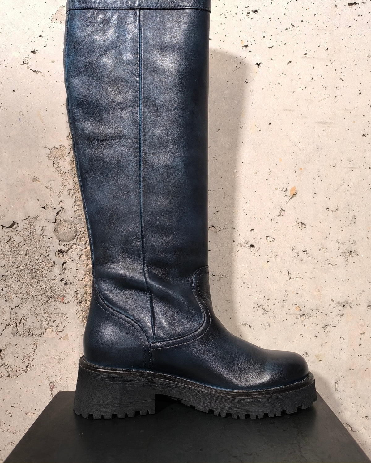 Bota alta Anilex azul petróleo Felmini