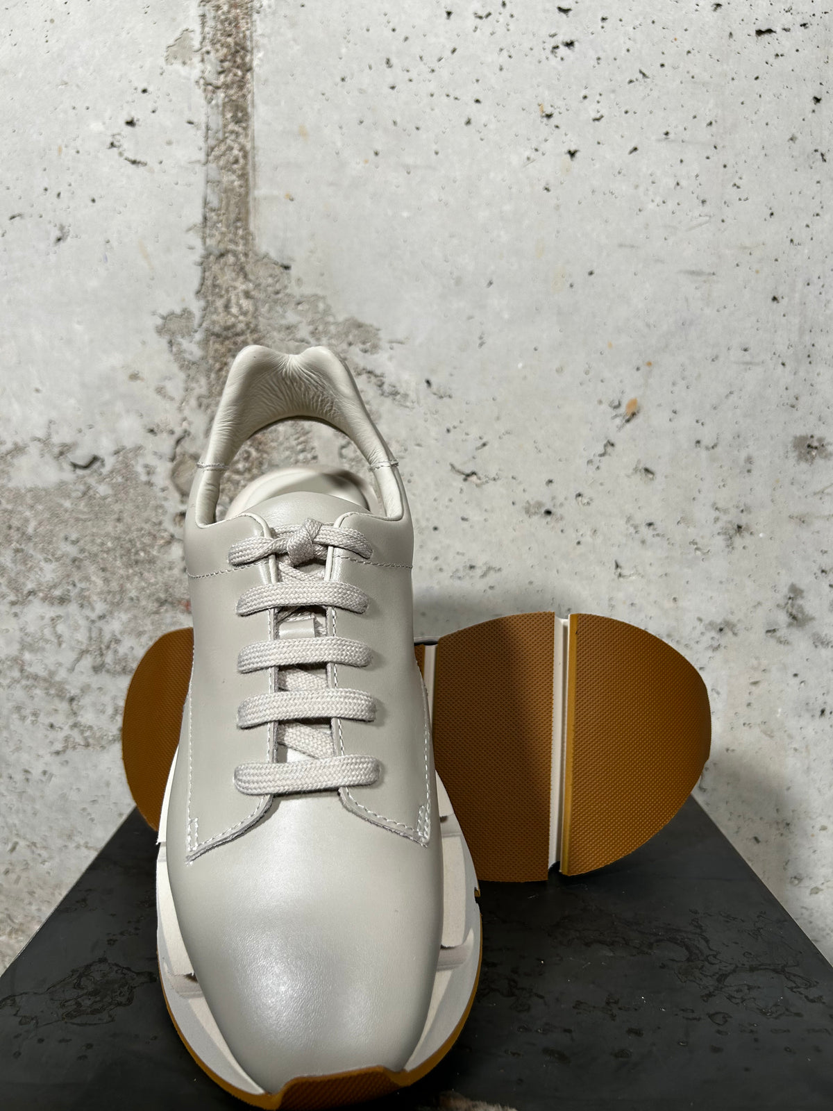 Zapatilla con plataforma gris perla Palomitas