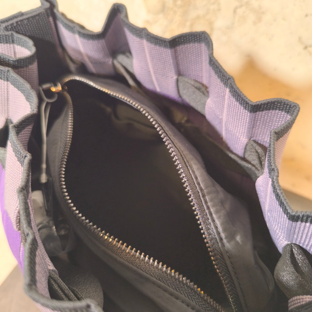 Bolso plisado morado Bardasú