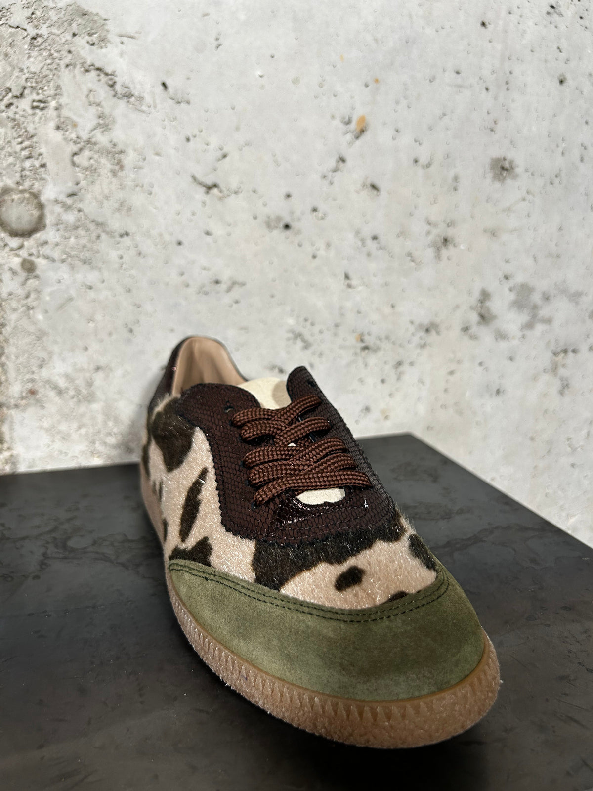 Zapatilla afelpada verde