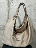 Bolso hobo de piel piedra Bardasú