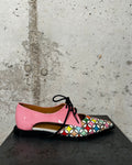 Zapato calado rosa multicolor Bardasú