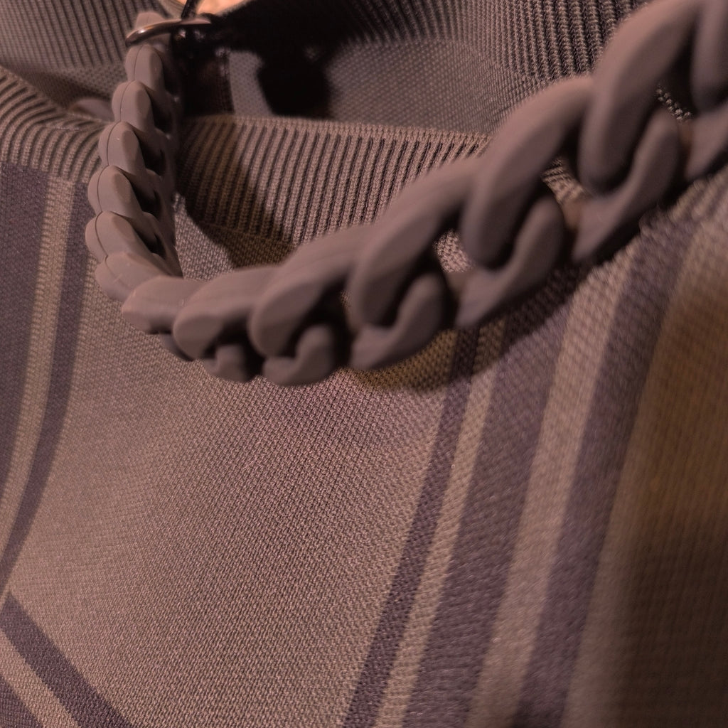 Bolso shopper negro de cuadros