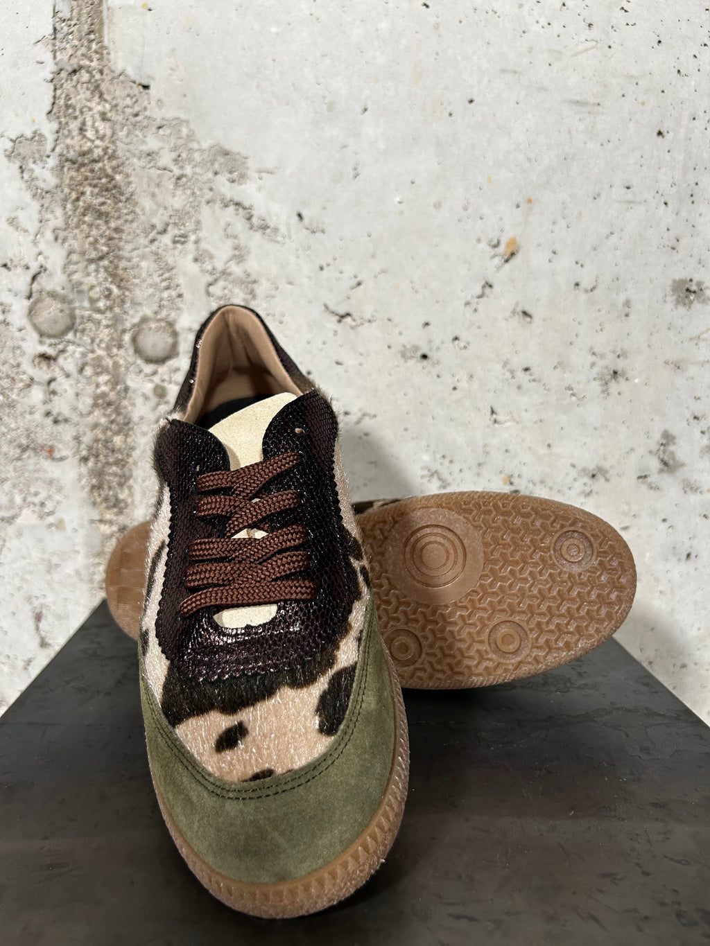 Zapatilla afelpada verde