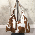 Bolso hobo estampado vaca marrón Bardasú