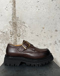 Mocasín con hebilla marrón chocolate Bardasú